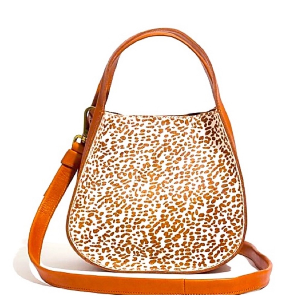 Madewell Sydney Leather Crossbody Bag in Spotted Calf Hair (Used Like New)